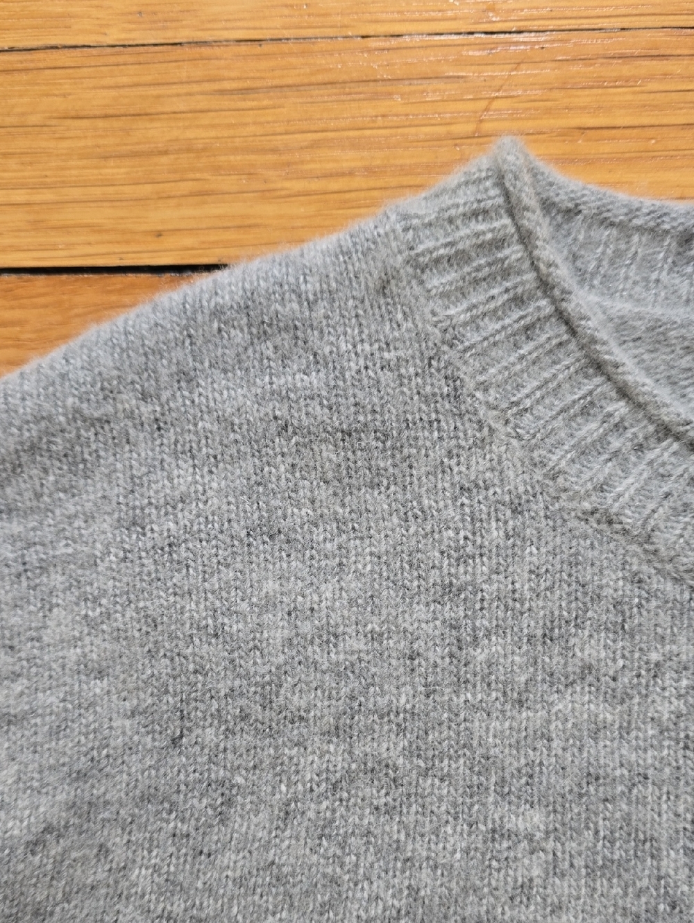 Jenni Kayne, Everyday Gray Wool Cashmere Blend Crewneck Sweater, EUC, W's XS - Picture 8 of 13